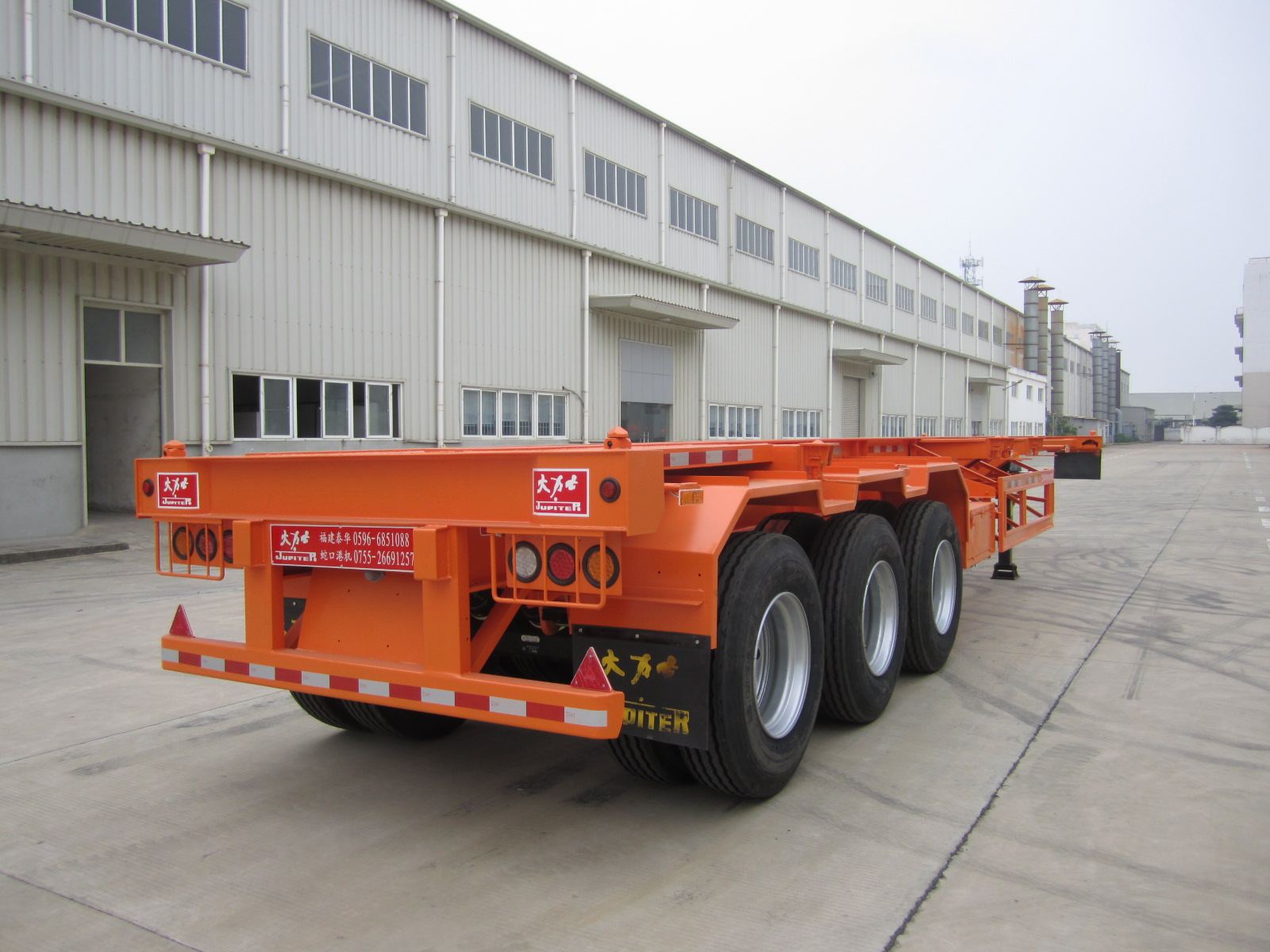 3 axles 40 feet Skeleton Semi Trailers with JOST 3.5 inch king pin